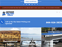 Tablet Screenshot of bestoutdoorpingpongtables.com